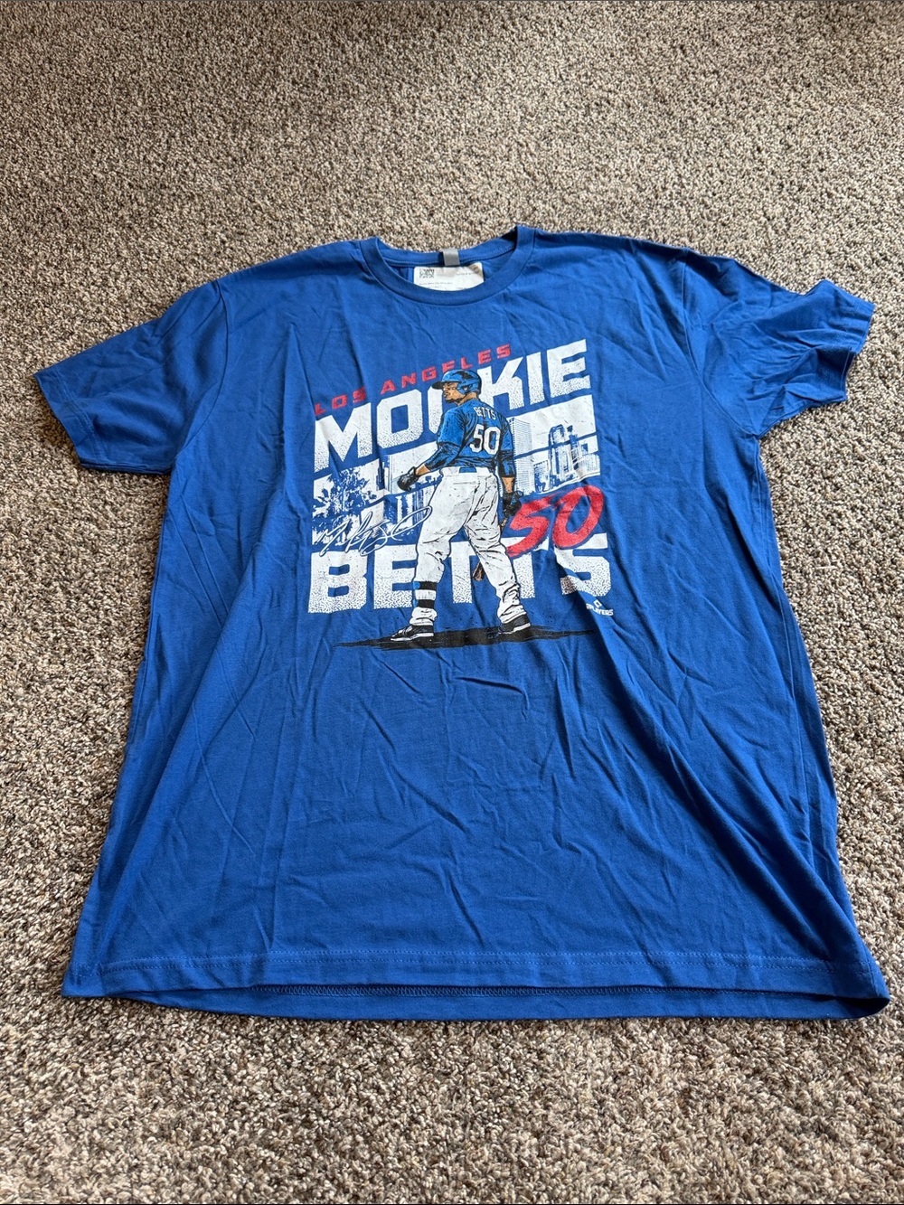 New Los Angeles Dodgers Mookie Betts Baseball Graphic Tee Size XL